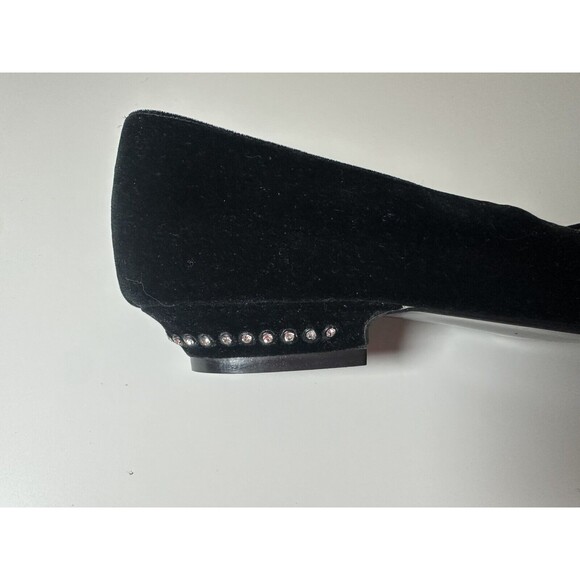*RARE* Anna Black Suede Rhinestone Kitten Heel Pumps Women's SIZE 7.5 - Picture 7 of 9